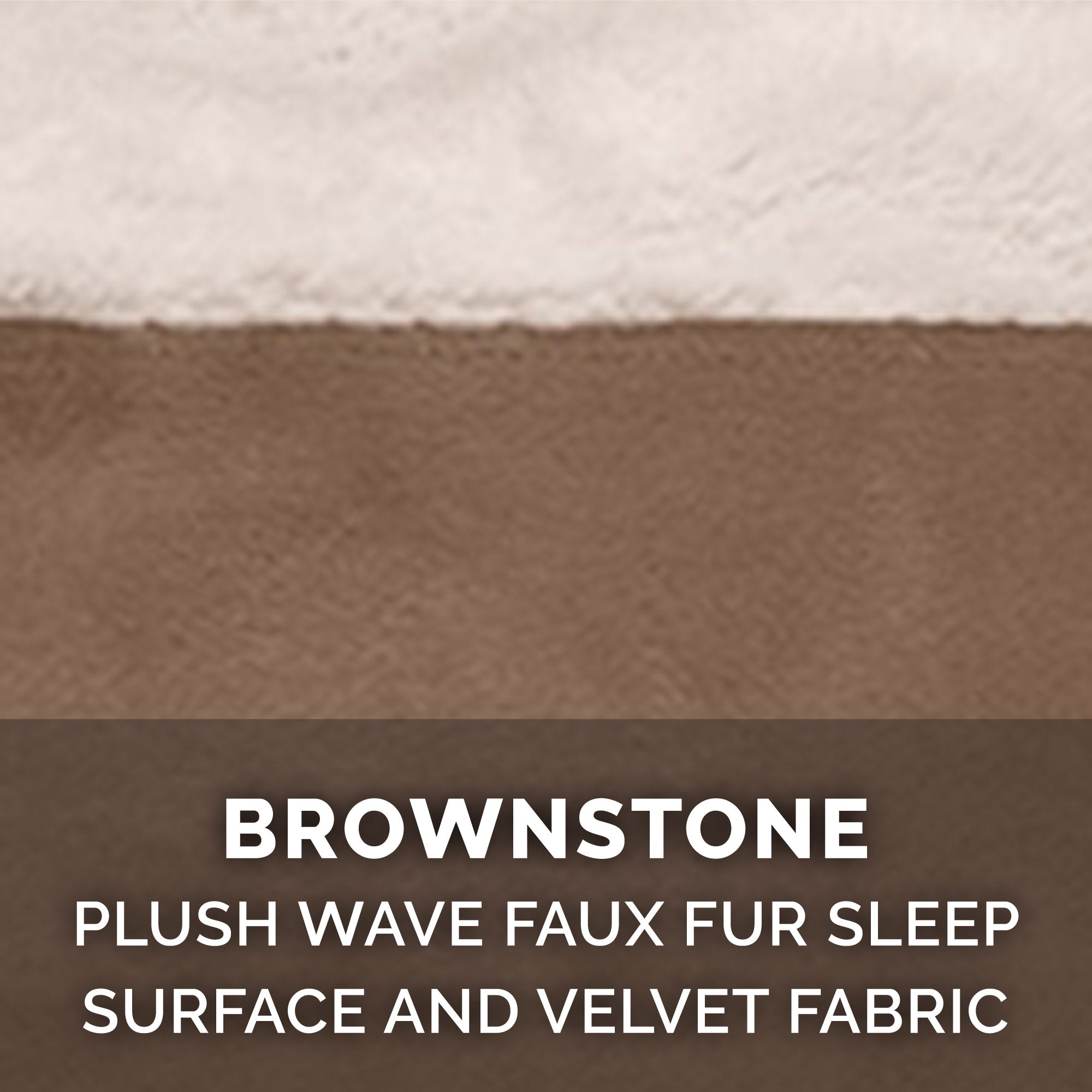 FurHaven Pet Products | Memory Foam Perfect Comfort Velvet Waves Sofa-Style Couch Pet Bed for Dogs and Cats， Brownstone， Small