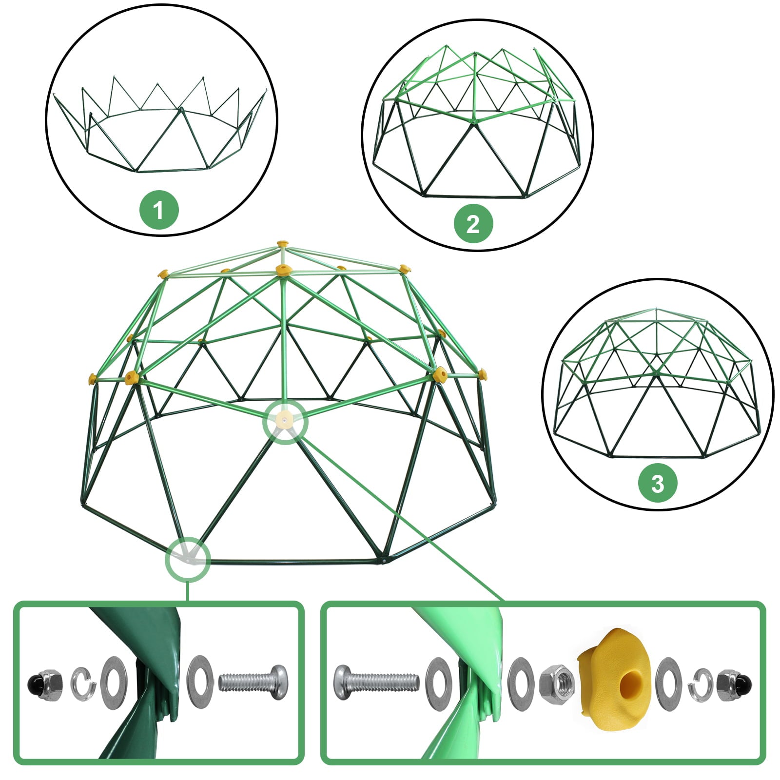 SMkidsport 10 FT Climbing Dome for Kids， Anti-Rust and UV-Resistant Dome Climber with 800LBS Load Capacity， Suitable for Outdoor Indoor， 1 Pack
