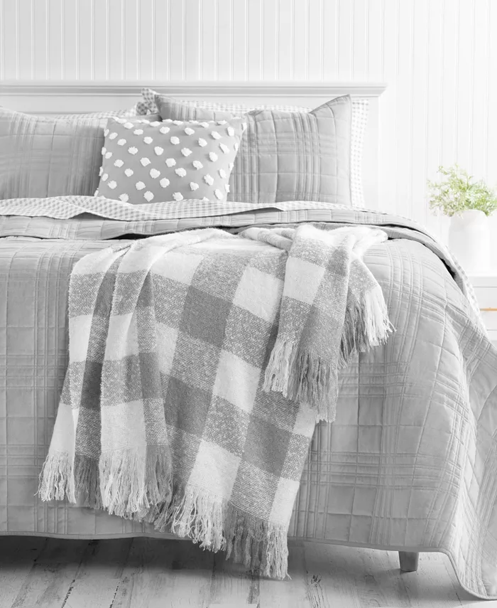 Martha Stewart Collection Buffalo Check Throw， 50