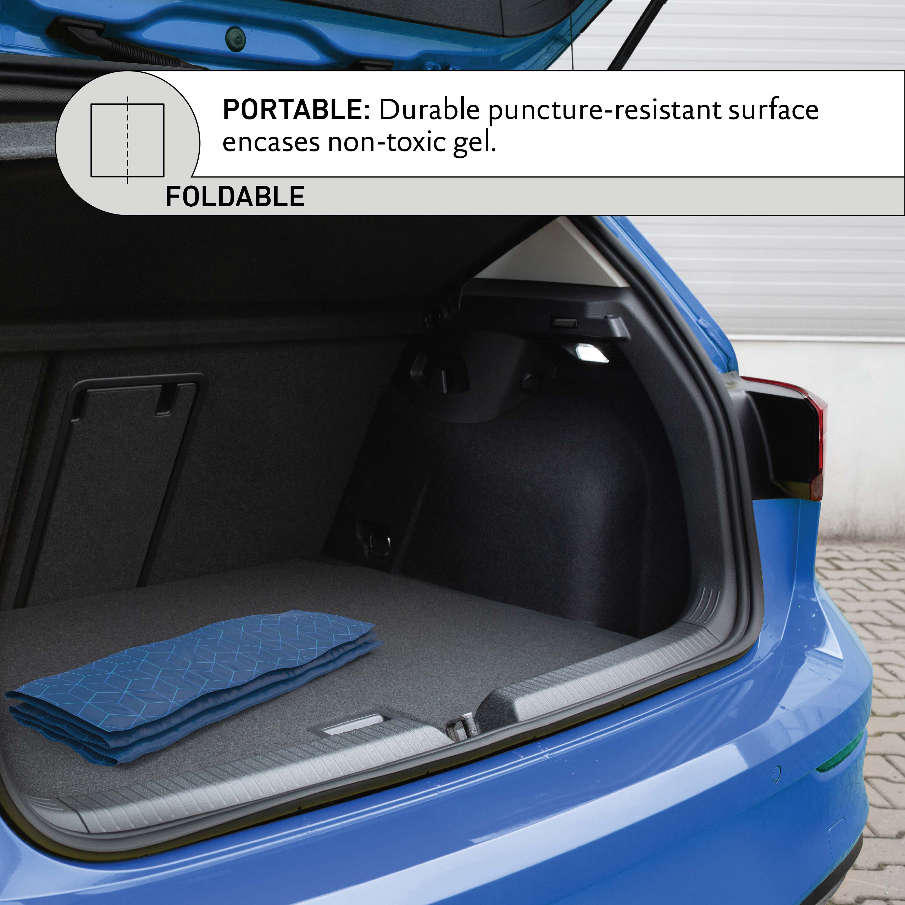 Reversible Pet Cooling Mat， Pressure-Activated Dog Cooling Mat with Gel Technology