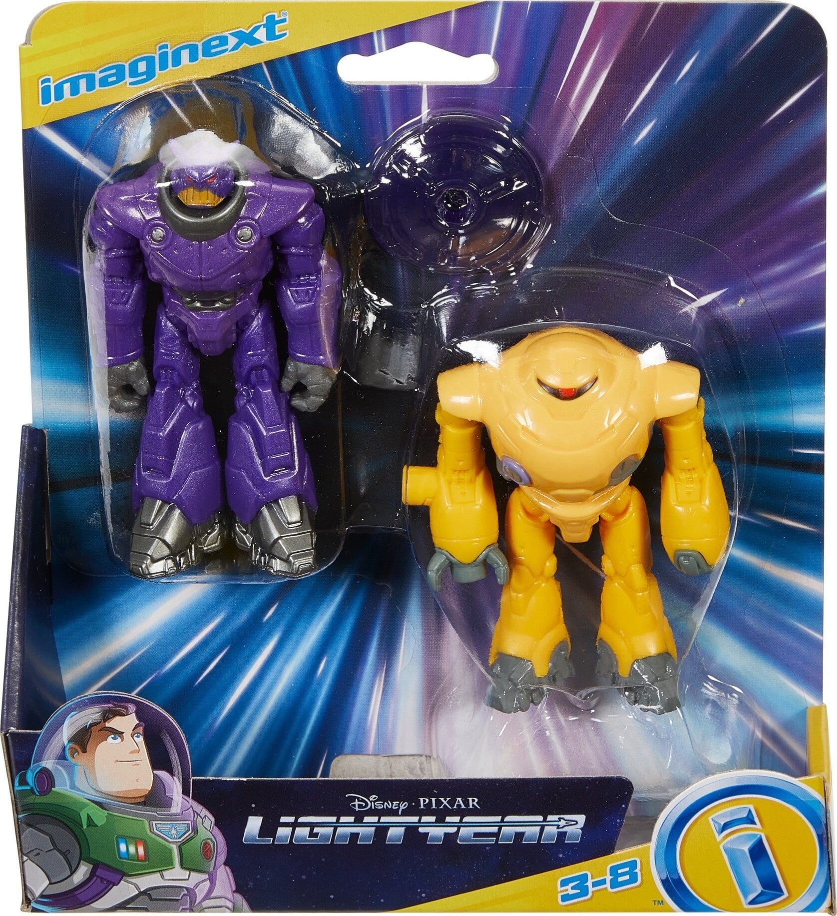 Disney and Pixar Lightyear， Imaginext Zurg and Zyclops Poseable Figure Set， 3-Piece Preschool Toys