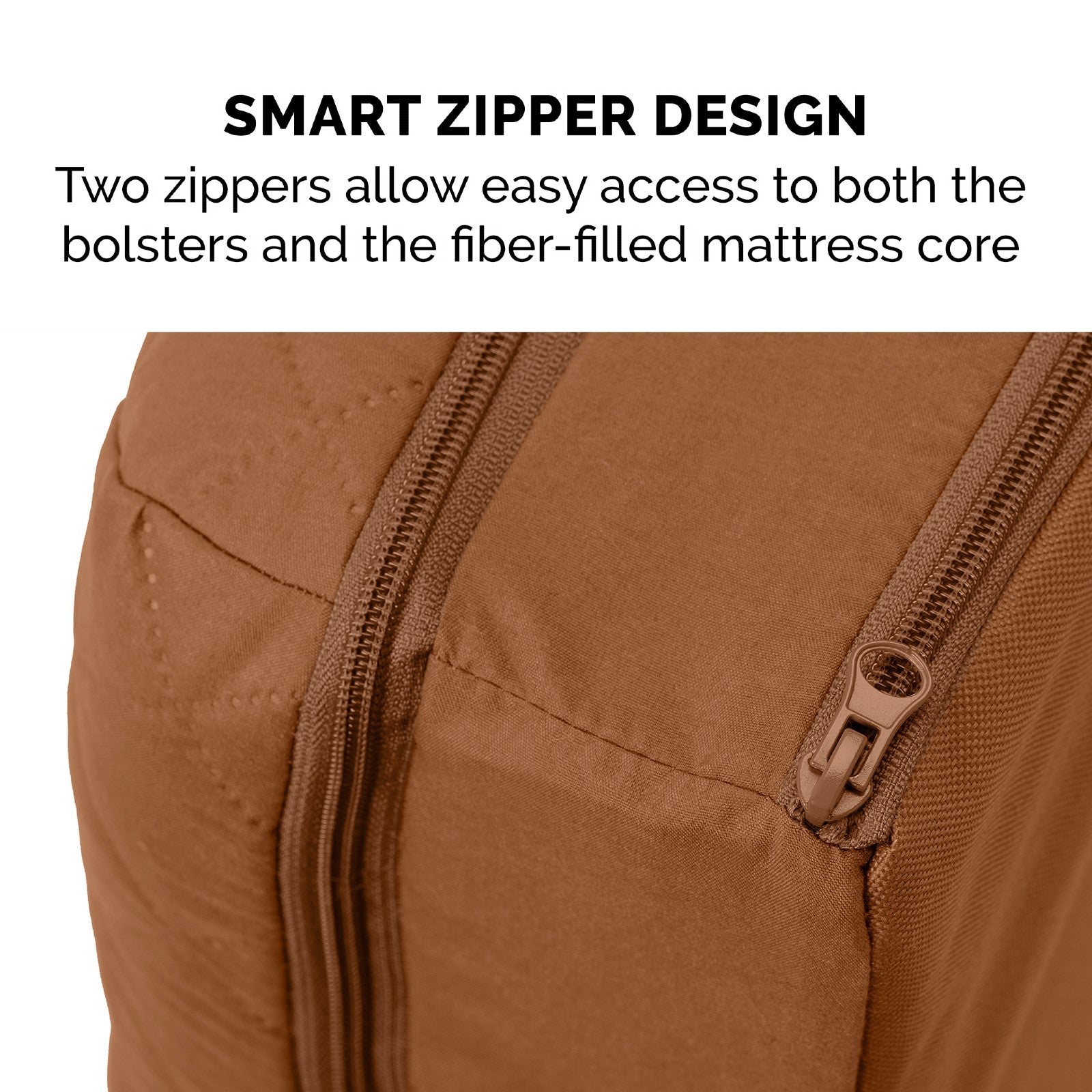 FurHaven | Quilted Pillow Sofa Pet Bed for Dogs and Cats， Toasted Brown， Medium