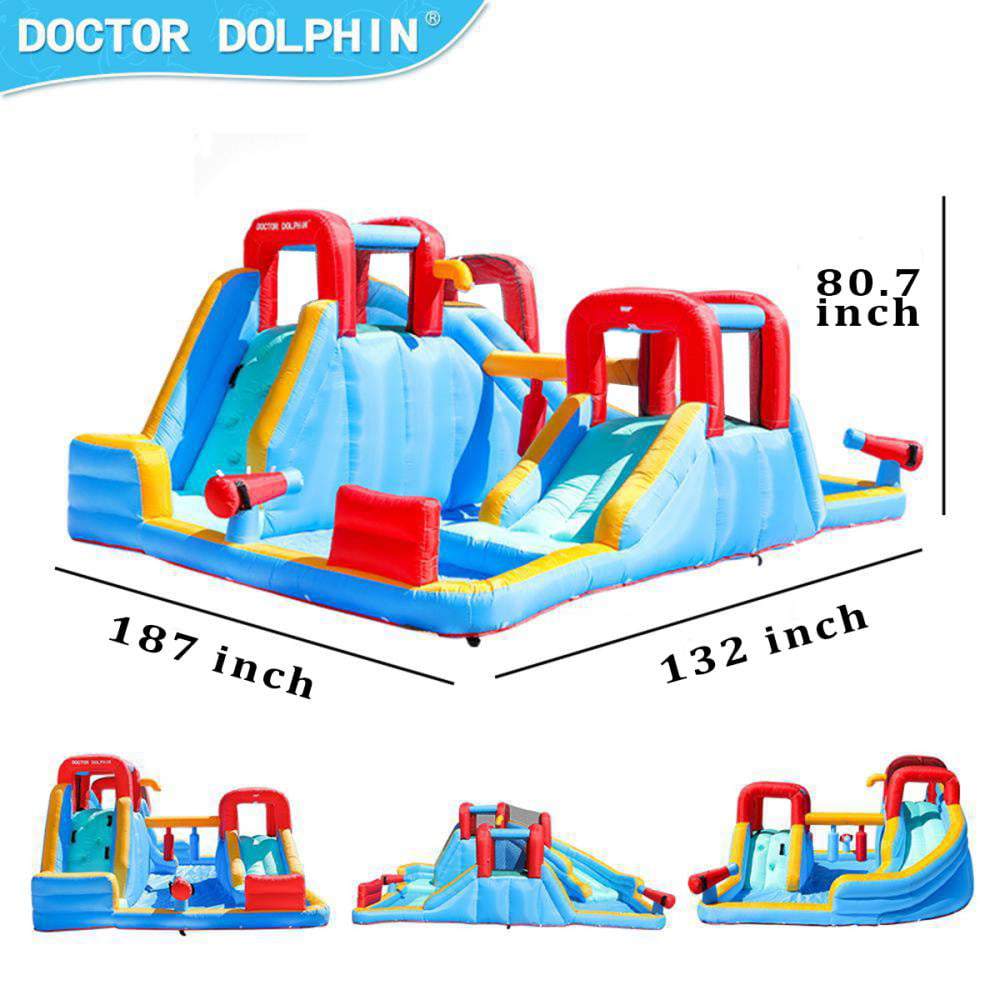 Fbsport Bounce House Inflatable Castle with Air Blower for Toddlers 7 in 1 Bouncy House， Red