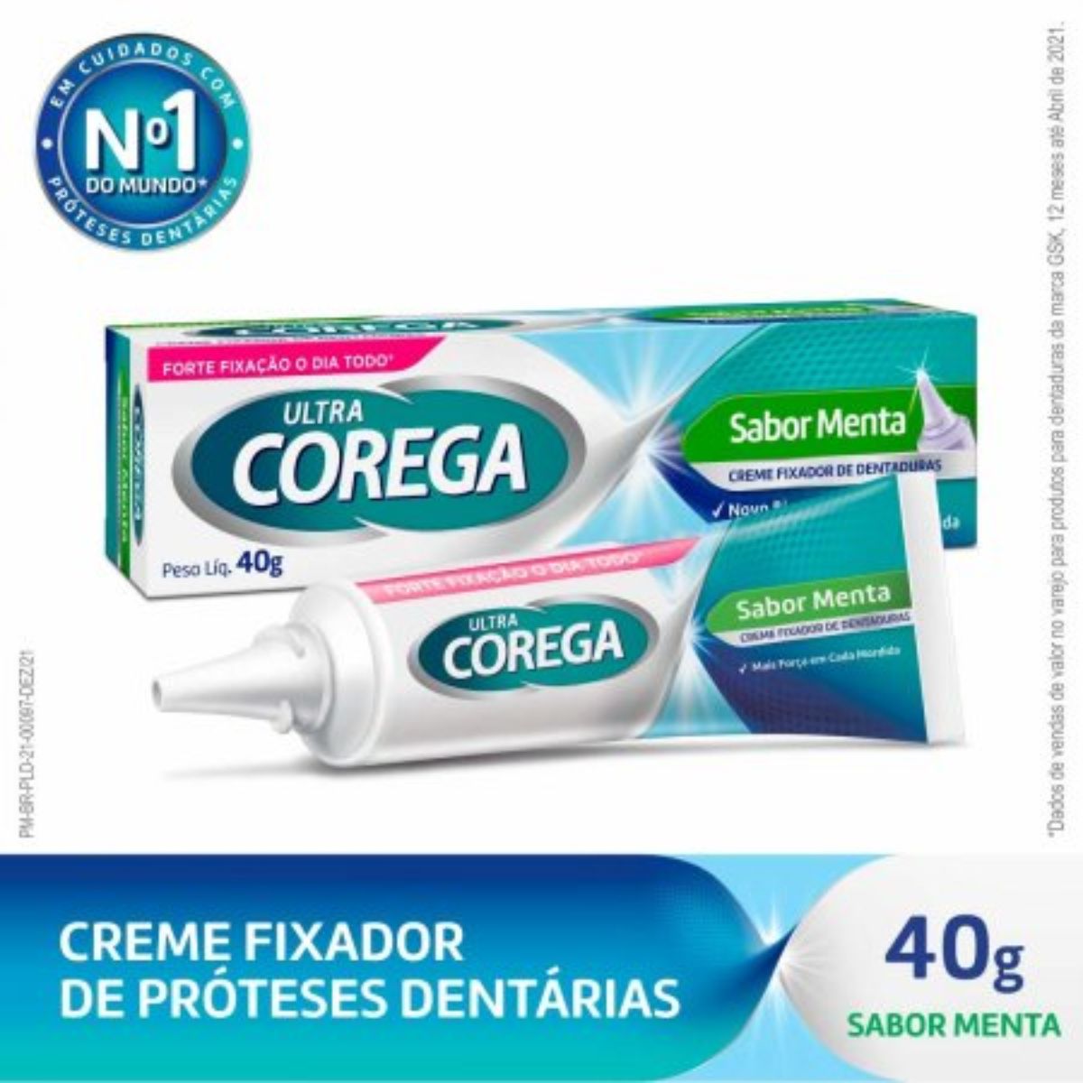Ultra Corega Creme Max Fixacao Mais Refrescancia Sabor Menta Fixador de protese 40g