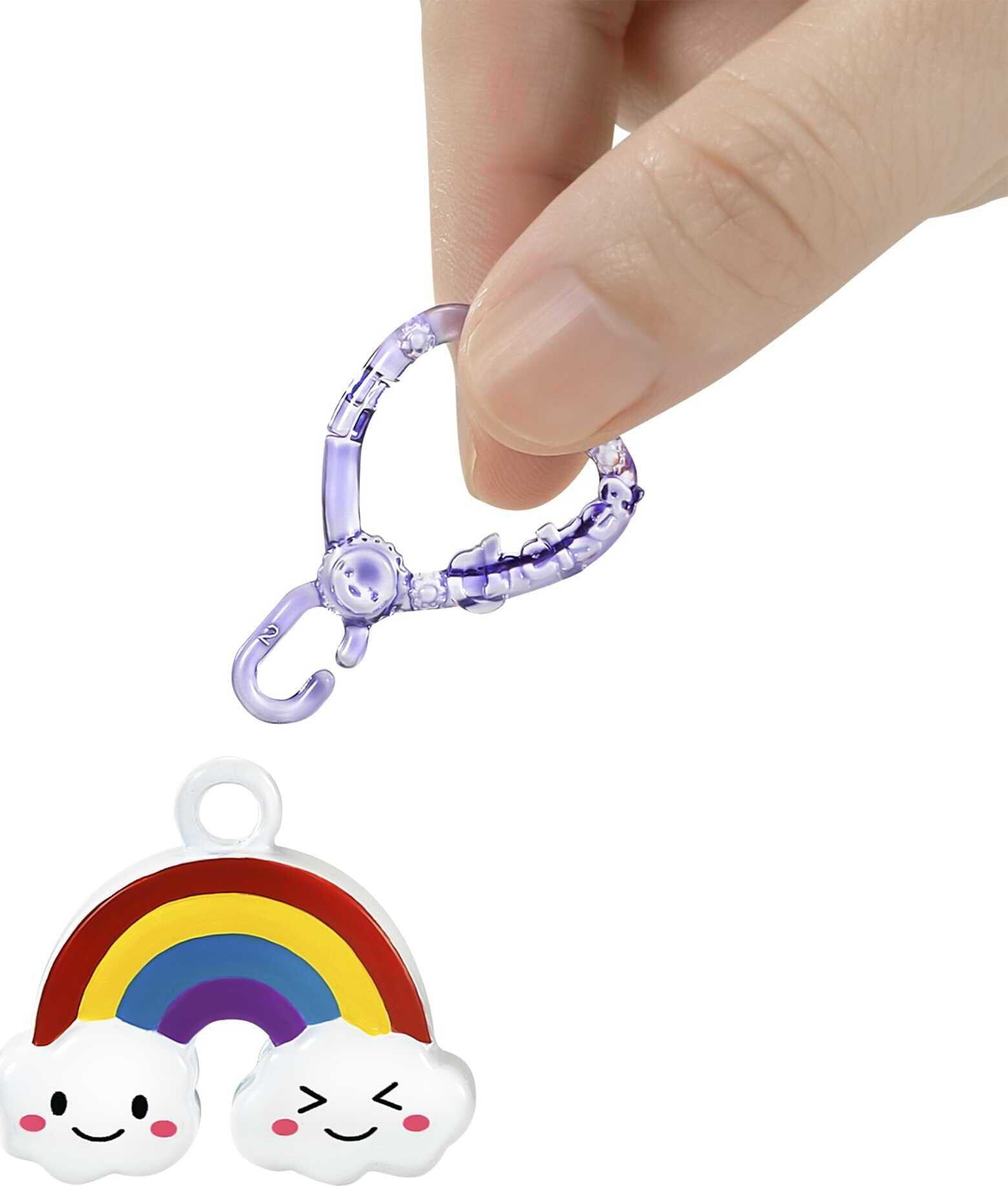 Barbie Chelsea Doll, Brunette Small Doll with Rainbow Costume, Pet Kitten, Charm & Accessories