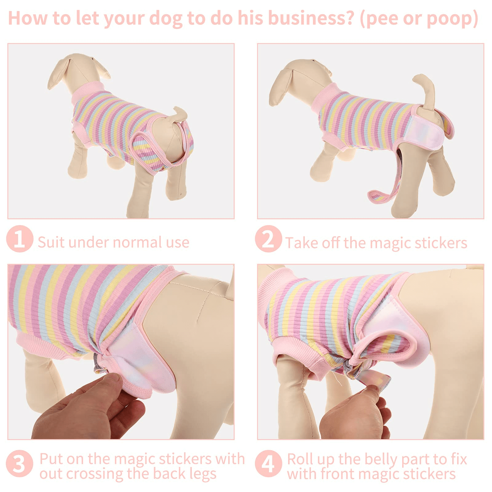 Qbleev Recovery Suit for Dogs After Surgery，Pet Cone E-Collar Bandages Alternative Recovery Vest， Post-Operative Clothes.Professional Surgical Pet Wear for Abdominal Wounds and Weaning