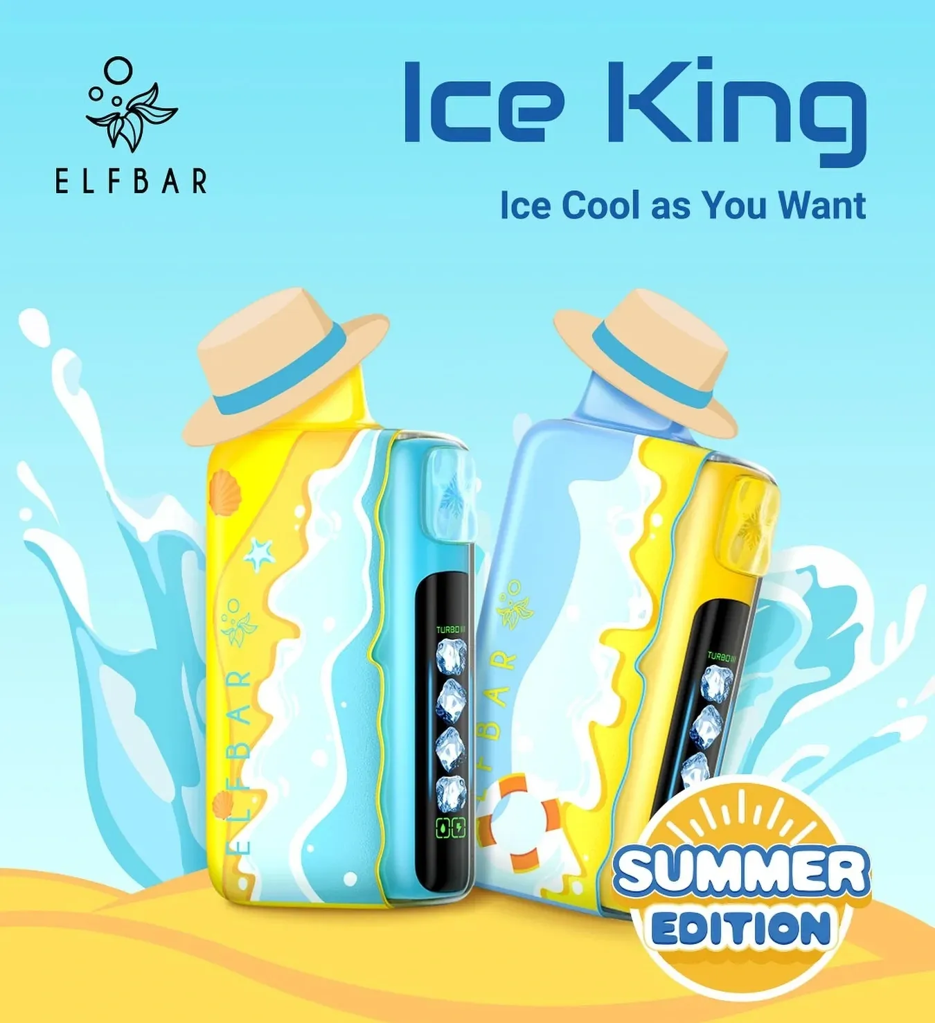 ❄️ Elfbar Ice King 40.000 Züge Einweg-E-Zigarette – Sommer Edition