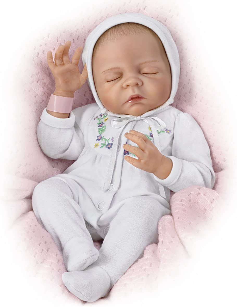 The Ashton - Drake Galleries Baby Girl Doll So Truly Real Collection: Cherish by Renowned Master Doll Artist Denise Farmer 18-inches