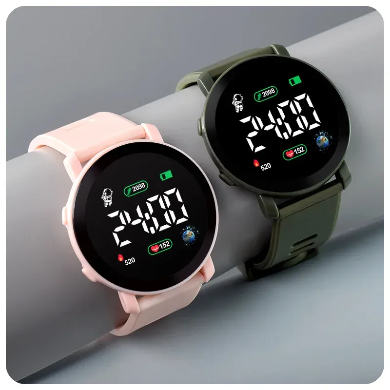 LIUYANGTIAN Electronic Watches Set for Kids Sport Digital Children Clock Set Silicone Strap LED Display Kids Watch Girls Boys Wristwatch