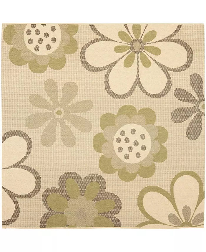 Safavieh Courtyard Natural Brown and Olive 6'7