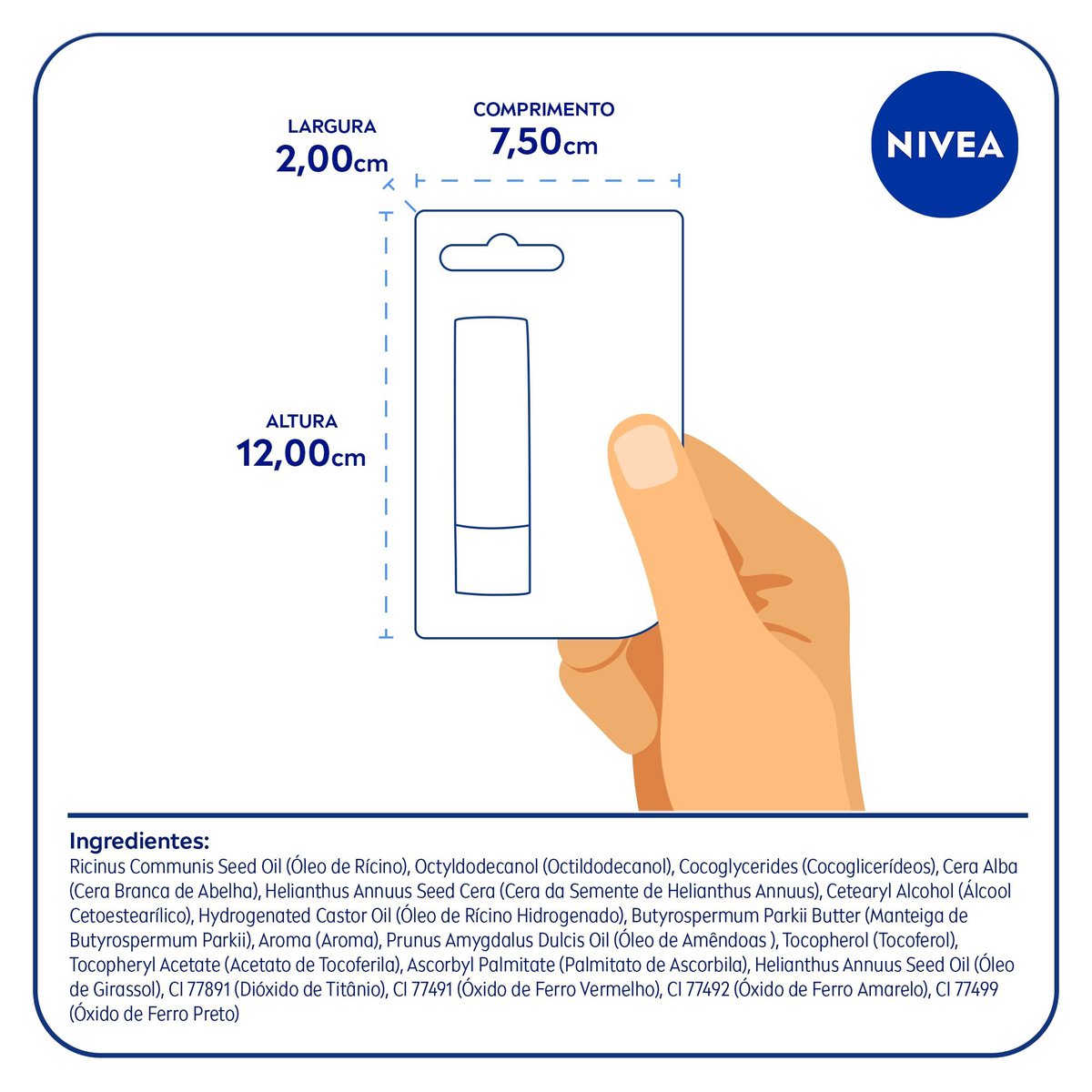 Hidratante Labial Hidra Color 2 em 1 Nude NIVEA 4,8g
