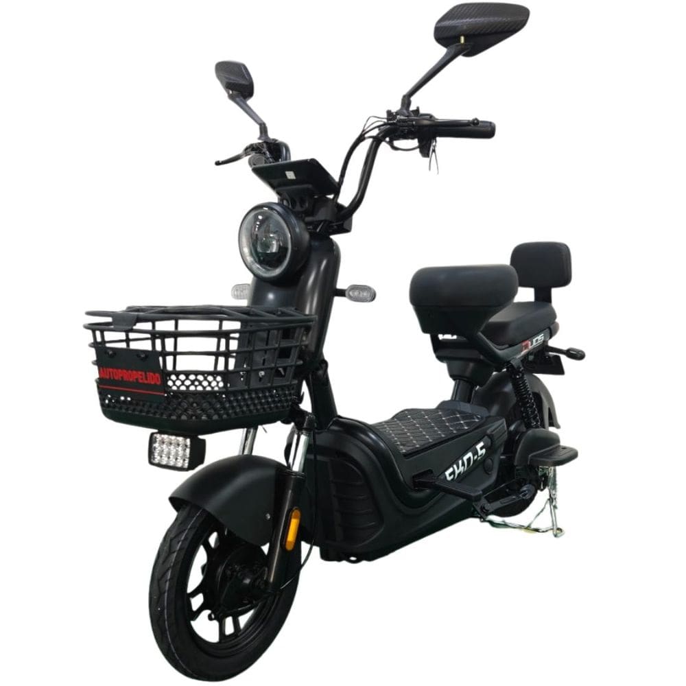 Bicicleta Scooter Elétrica 600W Alarme Eko-5 Preta Duos