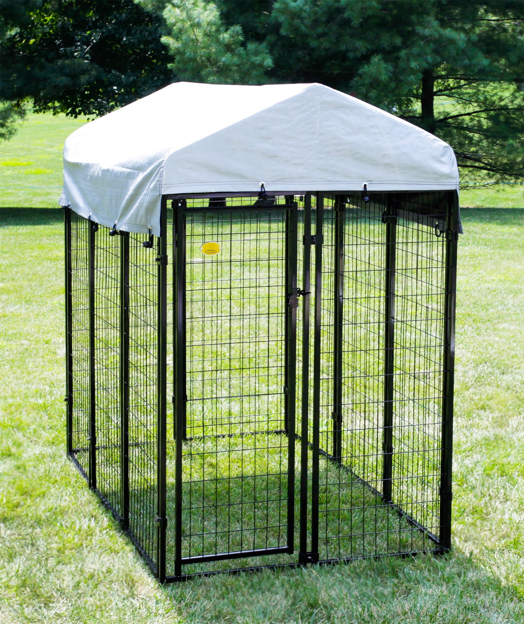 KennelMaster Black Welded Wire Dog Kennel， 72