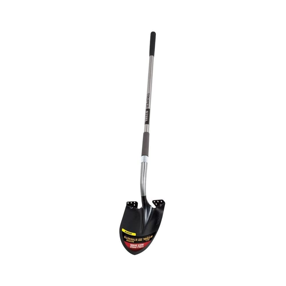 Truper 7598568 11 x 8.75 x 48 in. Round Point Shovel Steel Long Handle, Assorted
