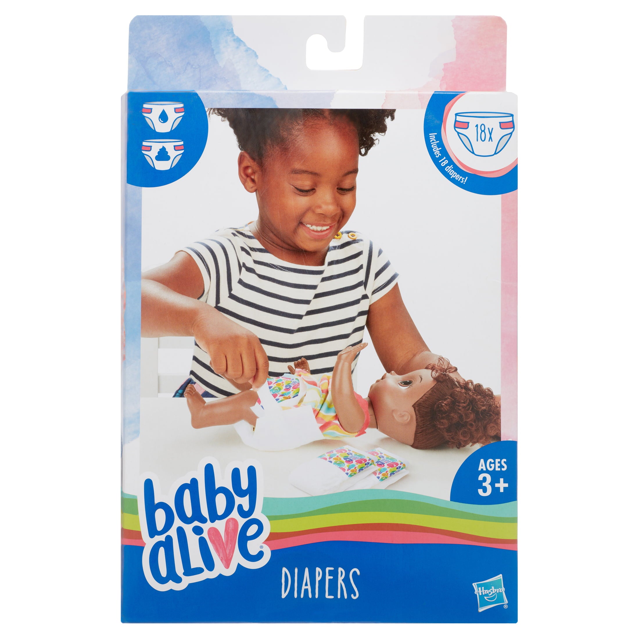 Baby Alive Doll Diapers Refill Pack, Includes an 18 pack of Diapers, Ages 3 and Up