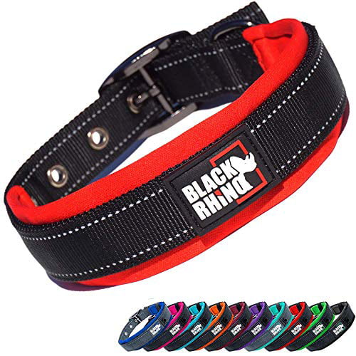 Black Rhino - The Comfort Collar (XLarge， Red/Black)