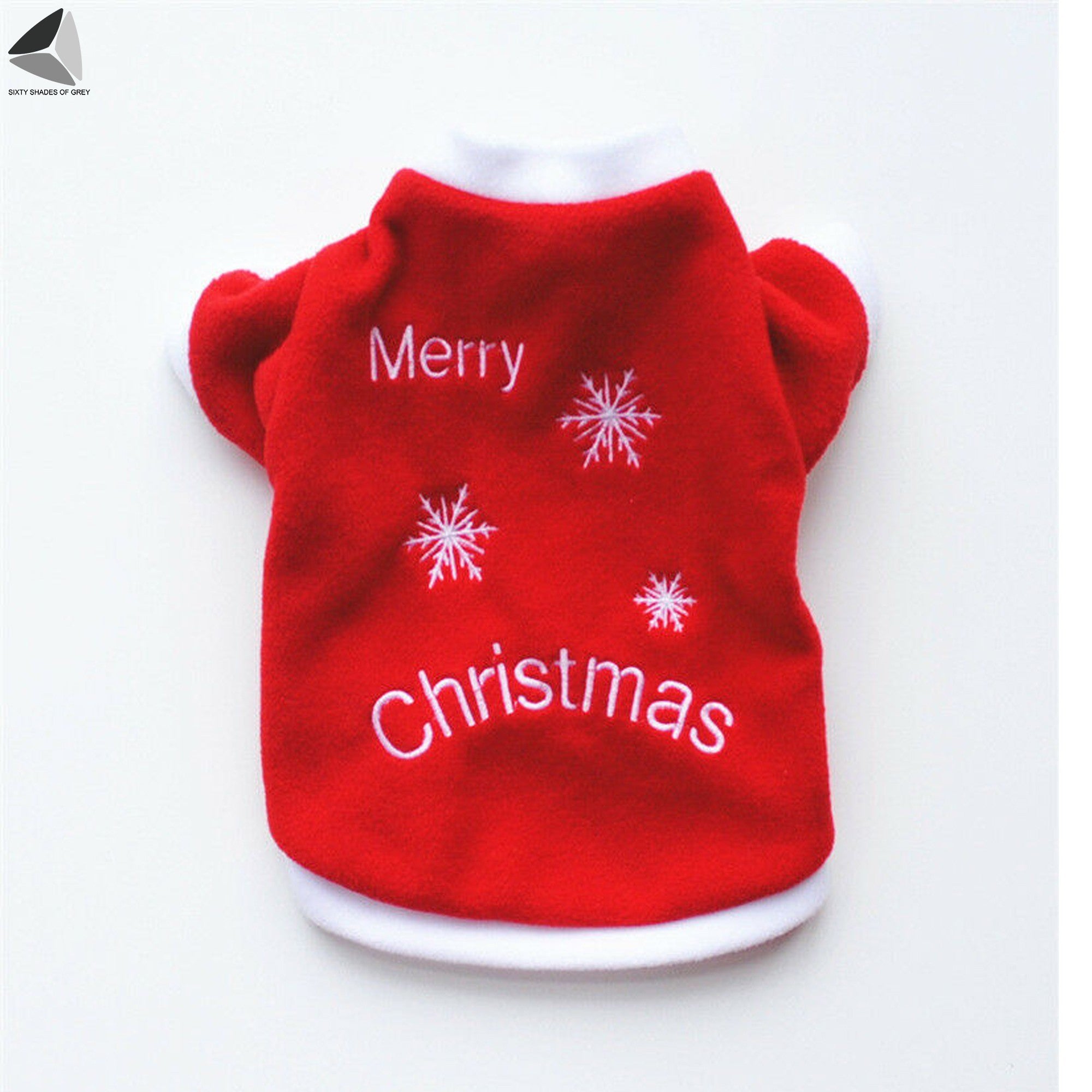 Sixtyshades Christmas Dog Clothes Super Soft and Warm Pet Vest Sweater Shirts for Small Dogs Cats Puppy (M， Merry Christmas)