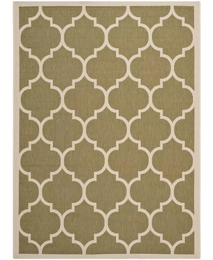 Safavieh Courtyard Green and Beige 5'3