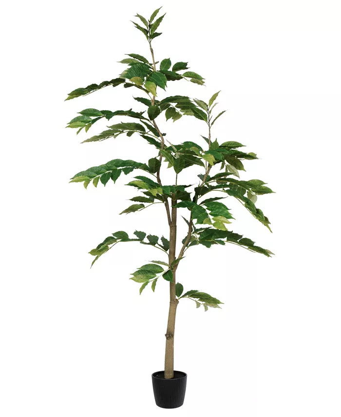 Vickerman 6' Potted Artificial Green Nandina Tree