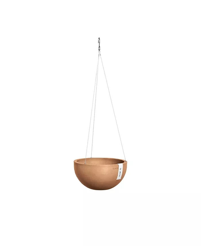 ECOPOTS Plastic Hanging Brussels Flower Planter， Terracotta Color， 13
