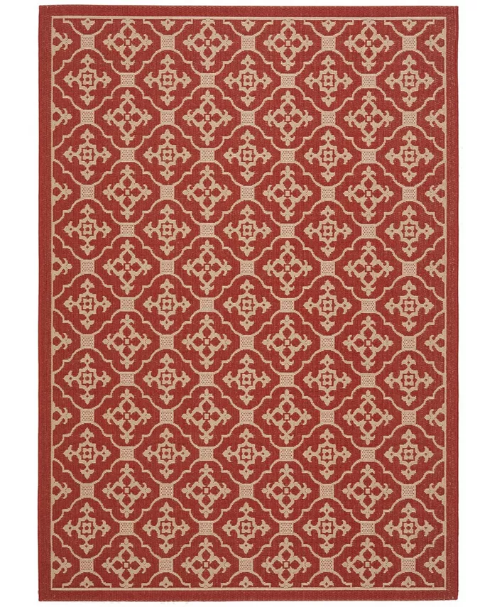 Safavieh Courtyard Red and Creme 2'7