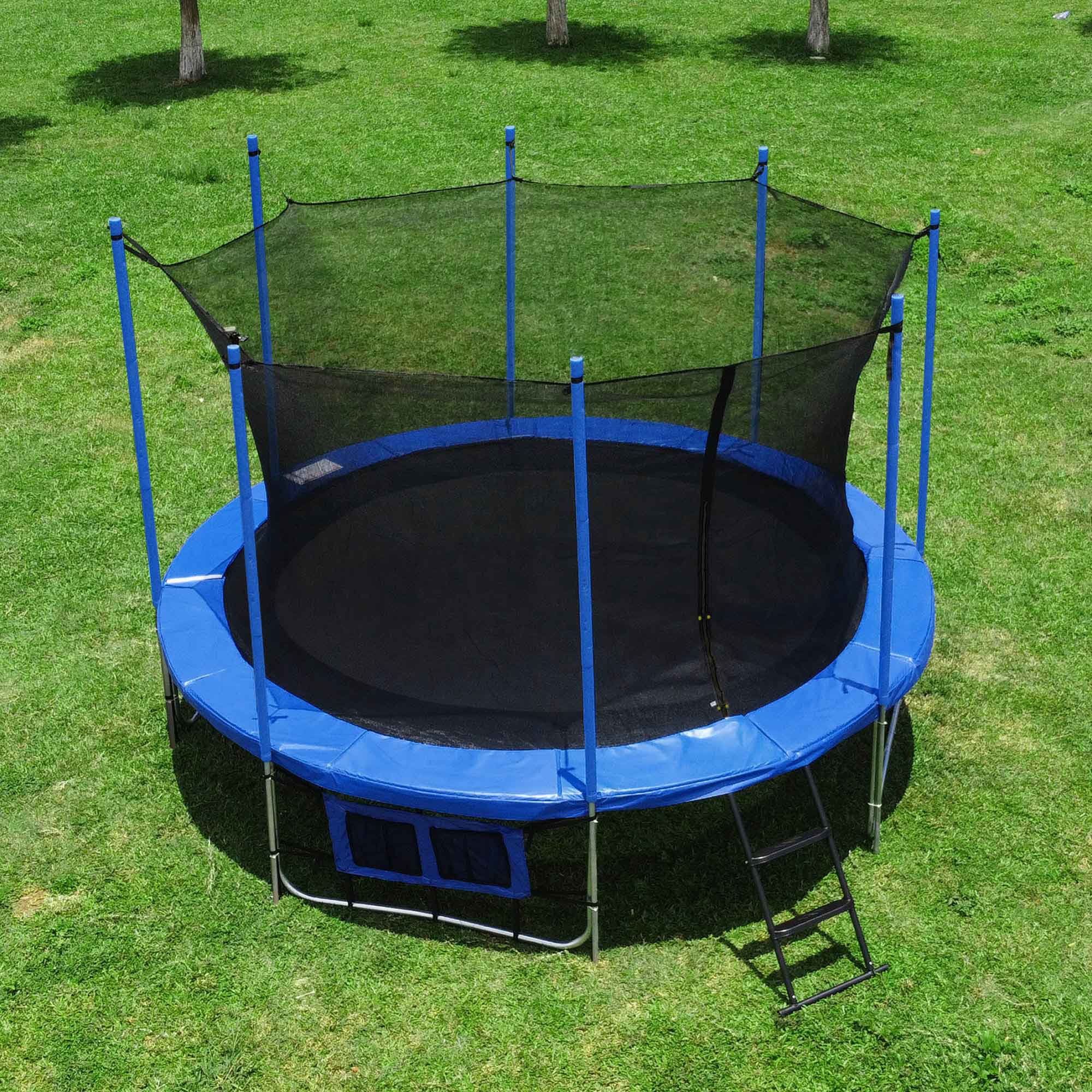 Yescom Trampoline Enclosure Net 12FT 8 Pole Fence Replacement Safety Mesh Netting