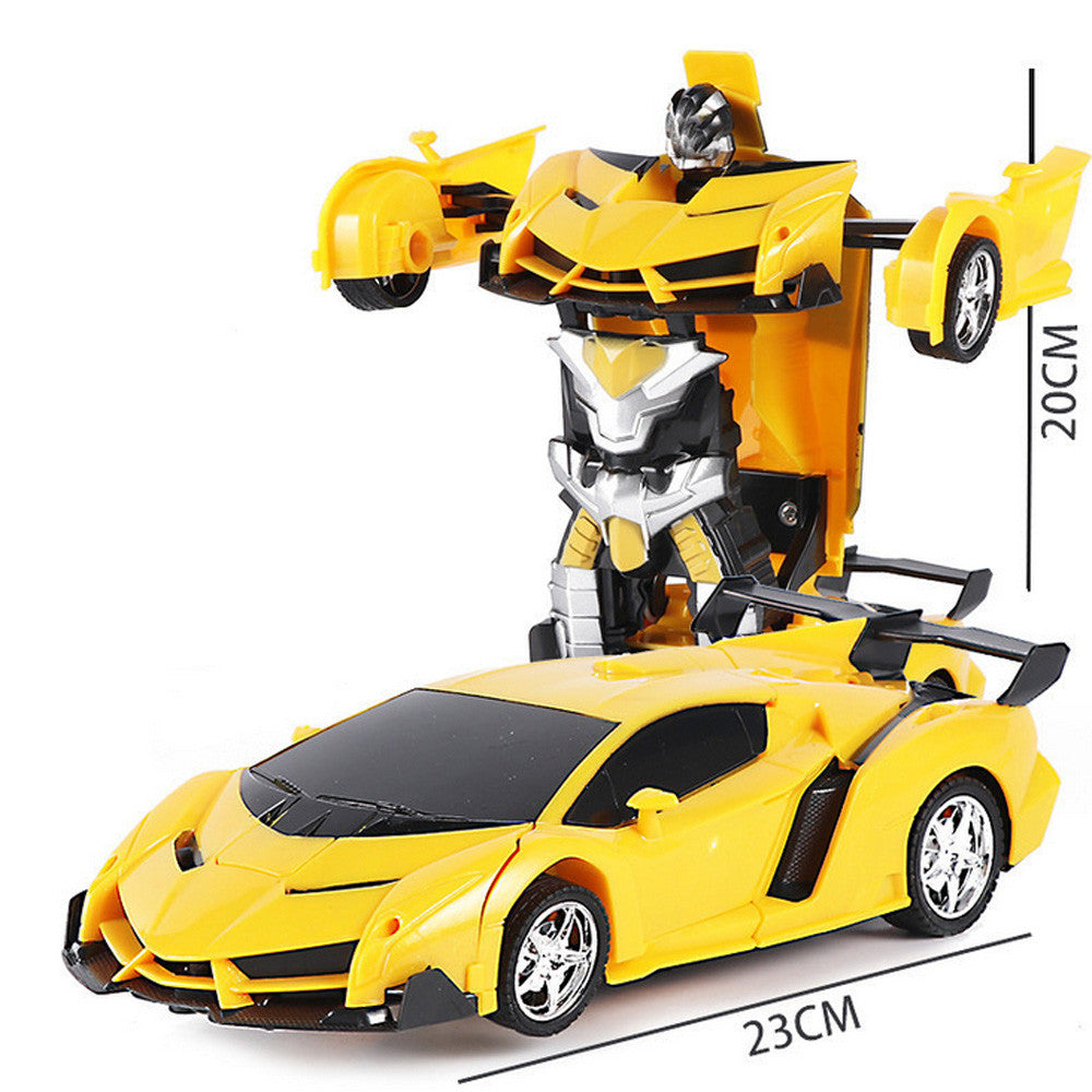〖Hellobye〗1：18 Electric Remote Control Car1 Button Remote Control Deformable Vehicle Robot
