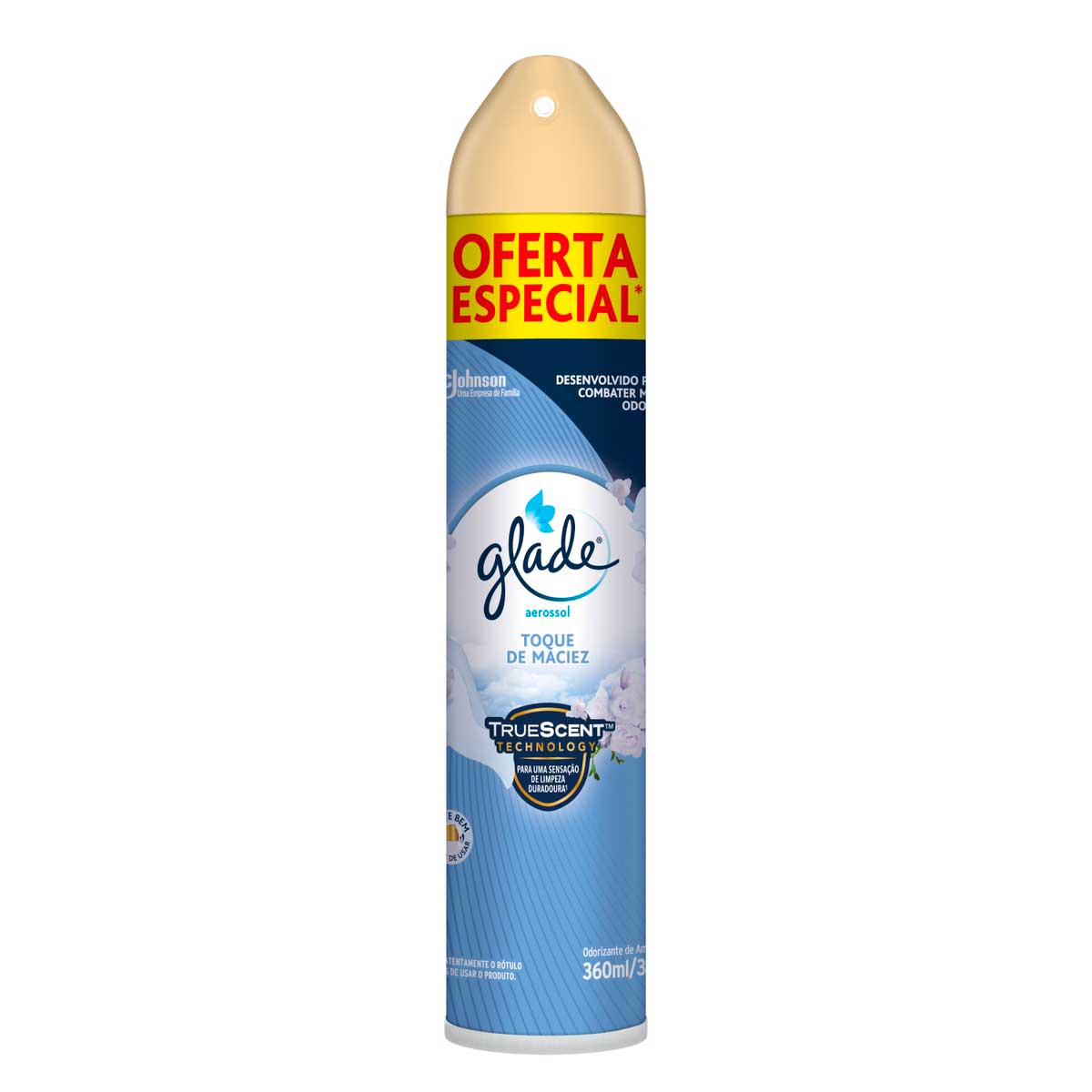 Desodorizador Glade Aerossol Toque de Maciez 360ml Oferta Especial