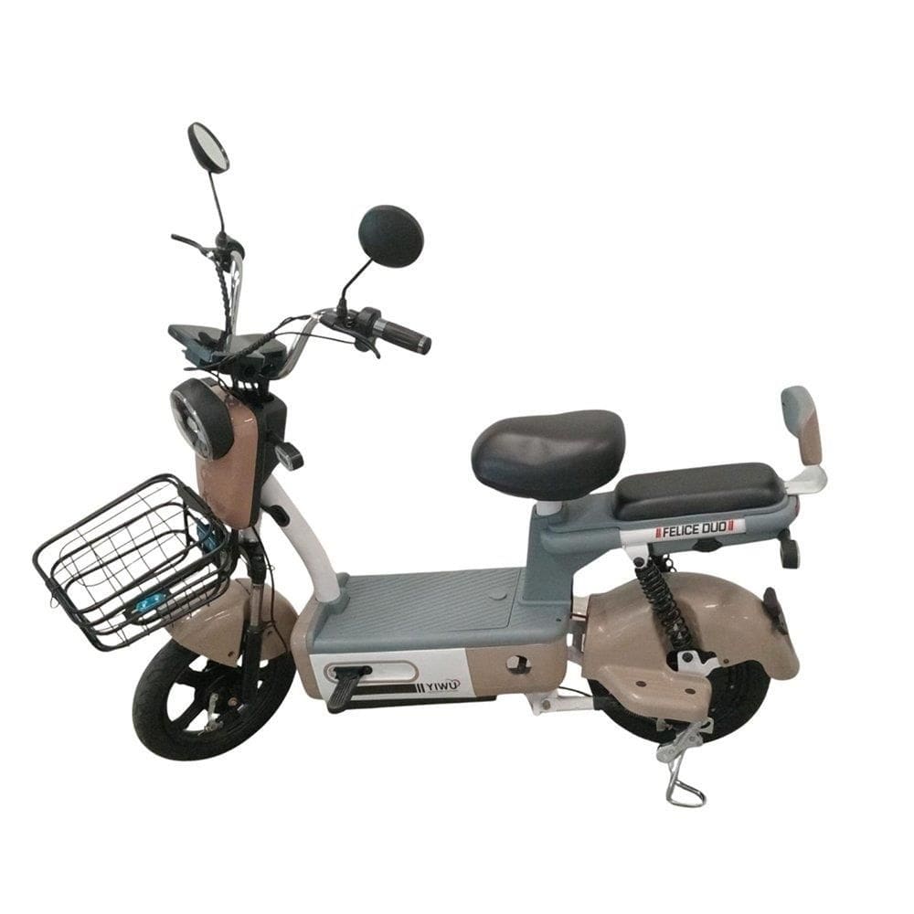 Bicicleta Elétrica YIWU Maggie - 500W 30km/h Capacidade 120kg Marrom/Bege Bivolt