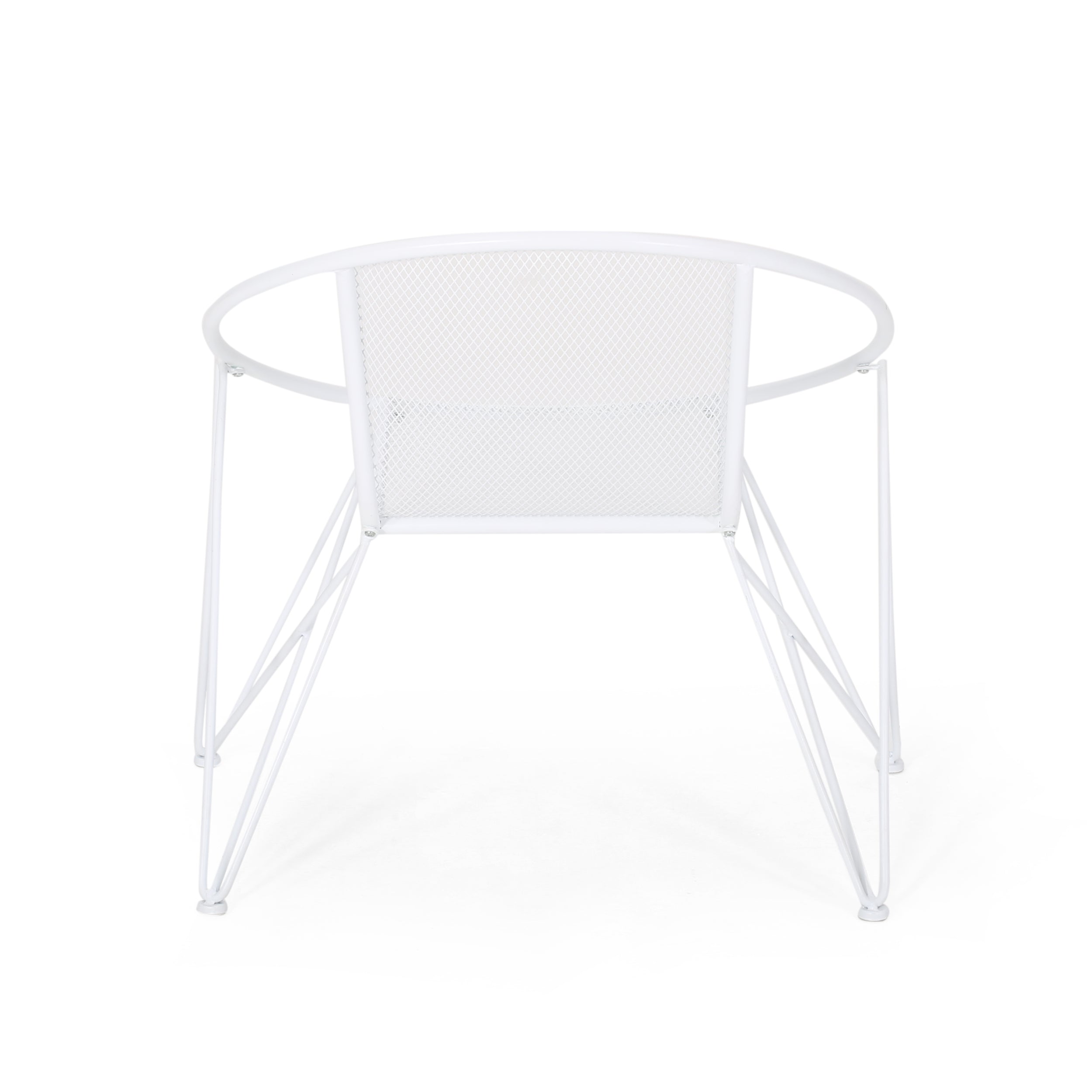 Graham Modern Outdoor Iron Club Chair (Set of 2)