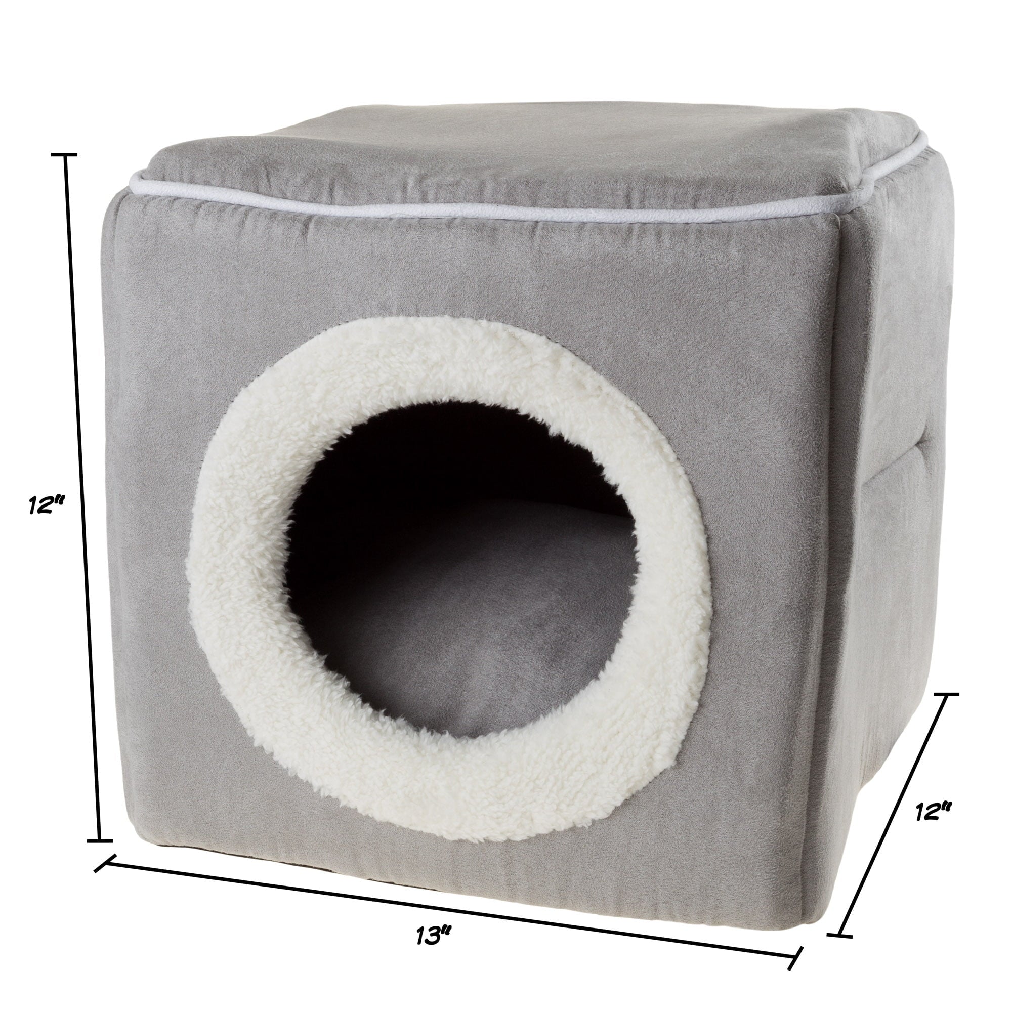 Petmaker Cozy Cave Pet Cat Bed， Gray