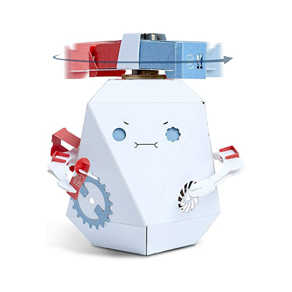 ROBOTRY Moving Paper Robots Making Kit， Poli | Bevel Gear - Learn Very Basic 5 Robot Mechanisms