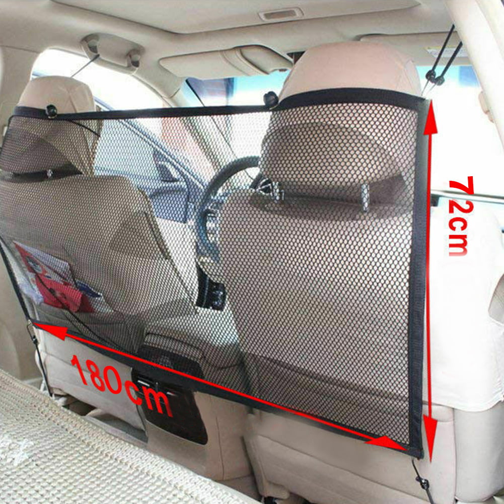 CALIDAKA Pet Gate， Indoor Outdoor Retractable Dog Fence， Adjustable， Portable Folding Mesh， Enclosure Net， Extra Wide(Black/180*72cm)