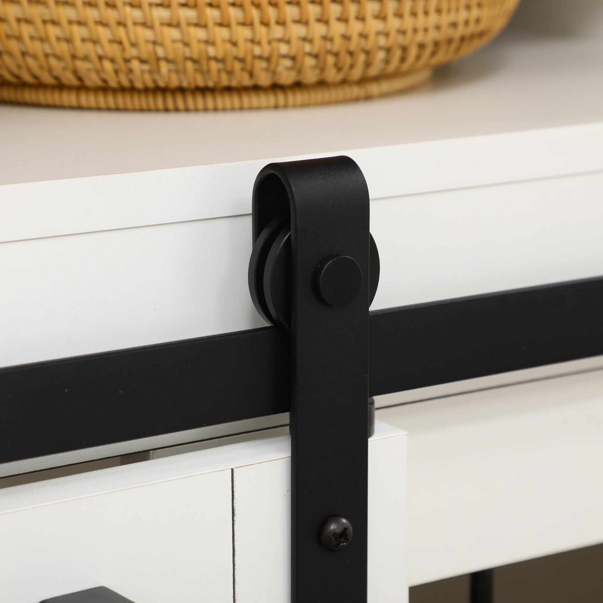 PawHut Dog Crate Furniture for Large Dogs， Double Dog Kennel for Small Dogs with Shelves， Sliding Doors， 47