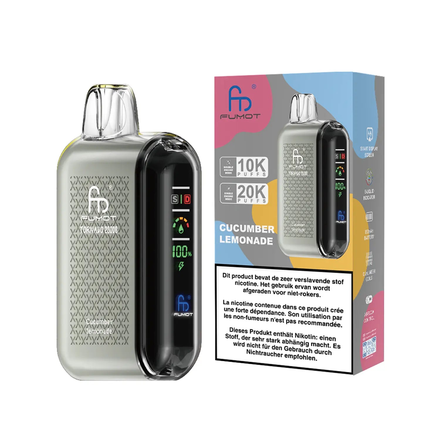 Fumot Tornado Vape 20000 - Cucumber Lemonade