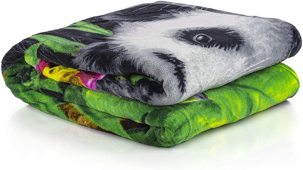 Precious Pandas Super Soft Plush Fleece Throw Blanket