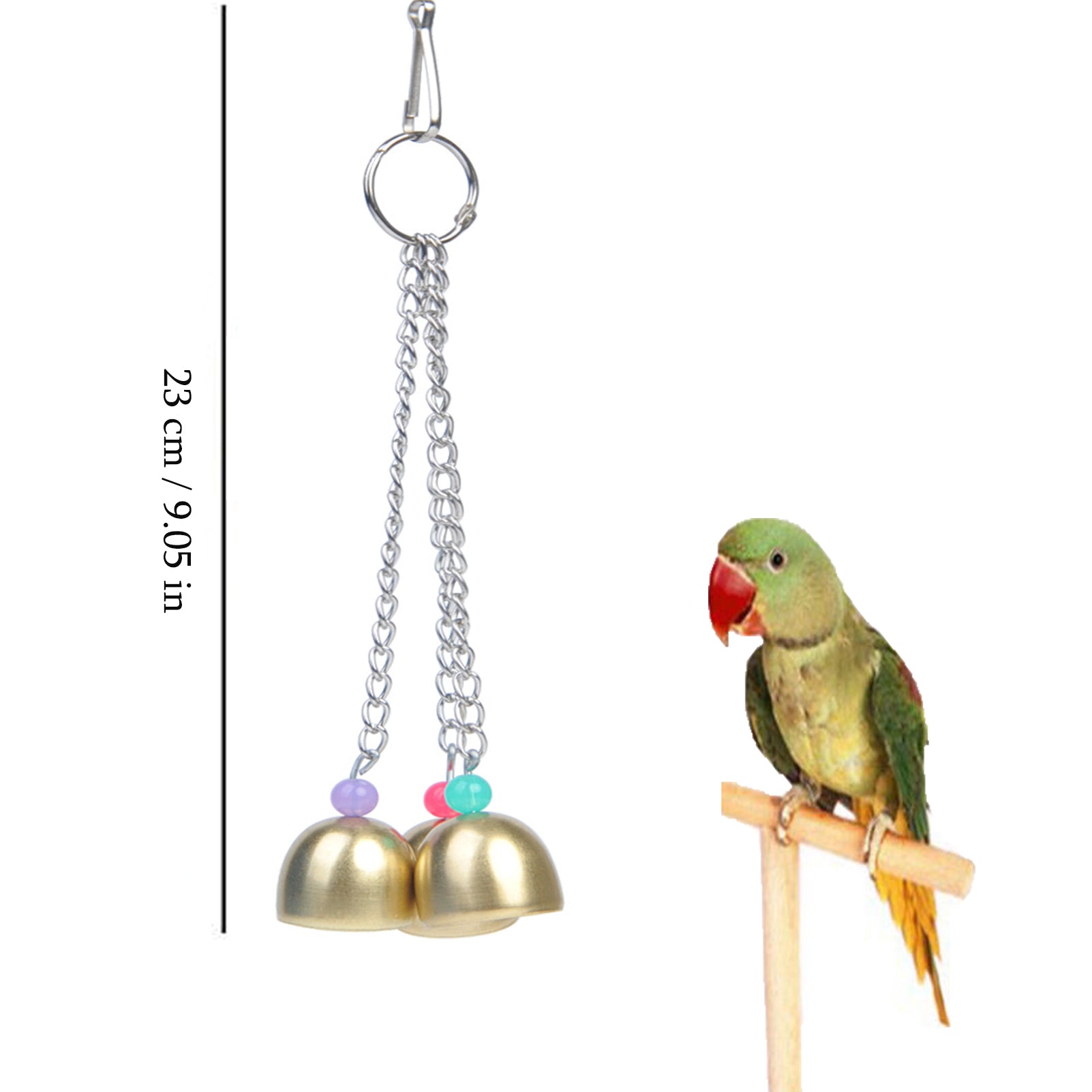 CHBORLESS Bird Parakeet Toy for Swing Hanging Standing Chewing Hammock Bell Toy，6 Pack (Set1)