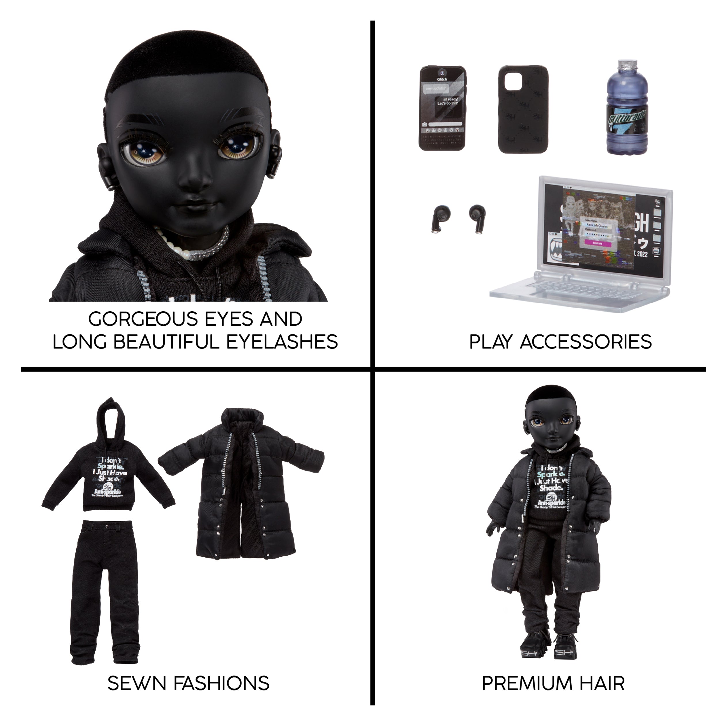 Shadow High S23 Fashion Doll - Rexx Mcqueen (Black)