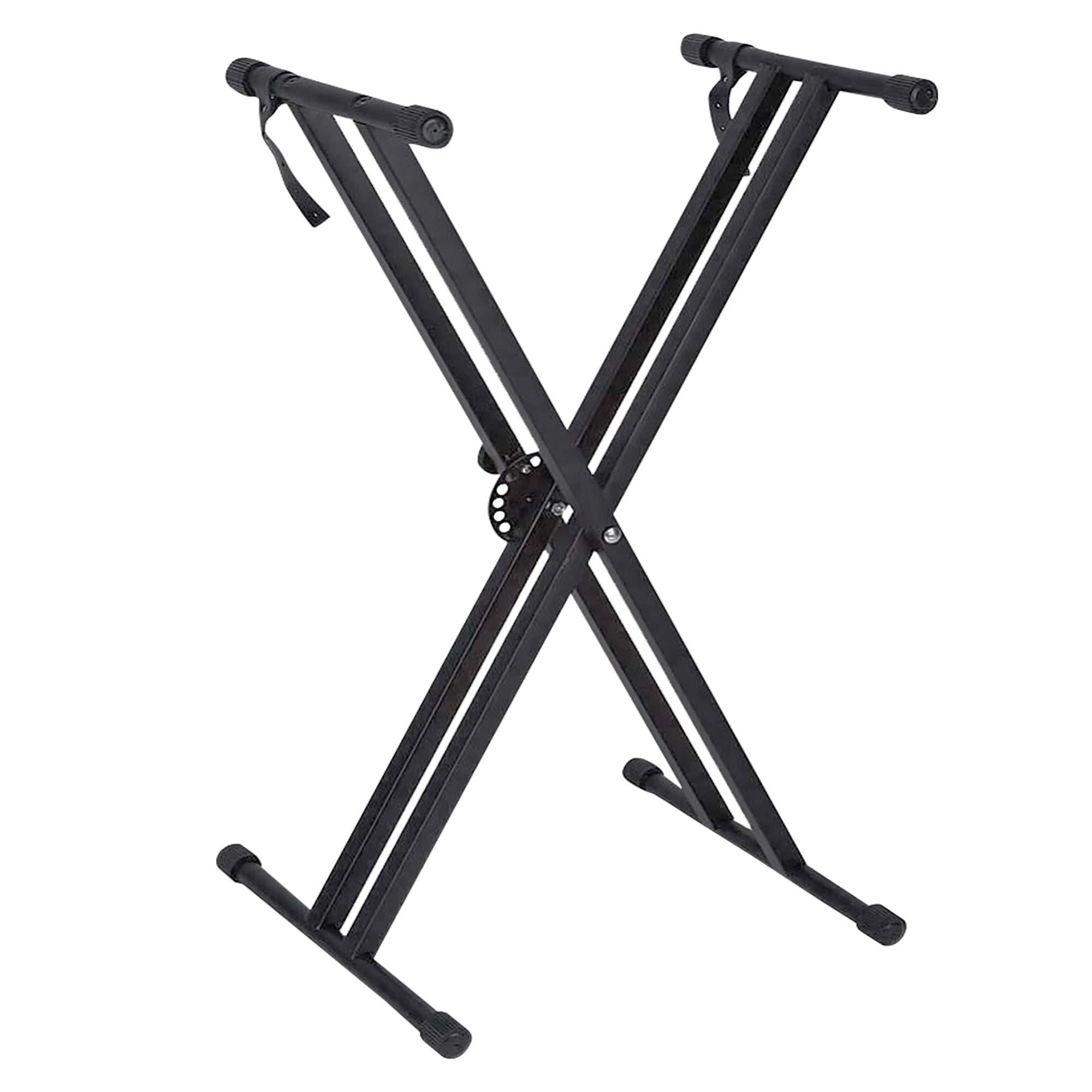 5 Core Adjustable Keyboard Stand with Double Braced X-Style, Premium Pre-Assembled Digital Piano Stand (Metal) with Locking Straps KS 2X