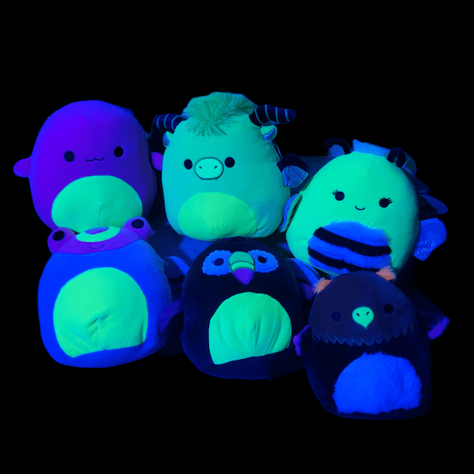 Squishmallows Official Kellytoys Plush 8 Inch Wamina the Frog Blacklight Edition Ultimate Soft Stuffed Toy