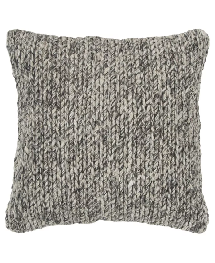 Rizzy Home Braid Polyester Filled Decorative Pillow， 20