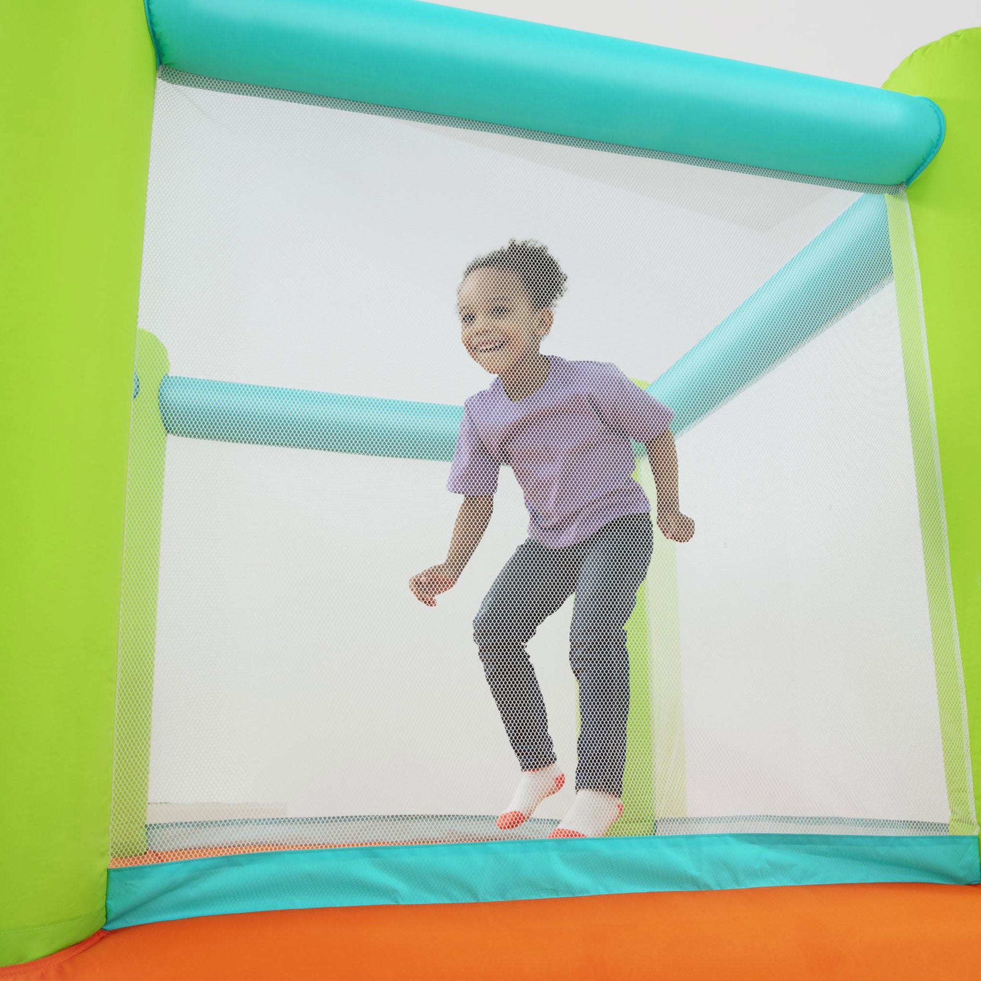 Bestway Jump And Soar Outdoor Indoor Inflatable Bounce House with Air Pump