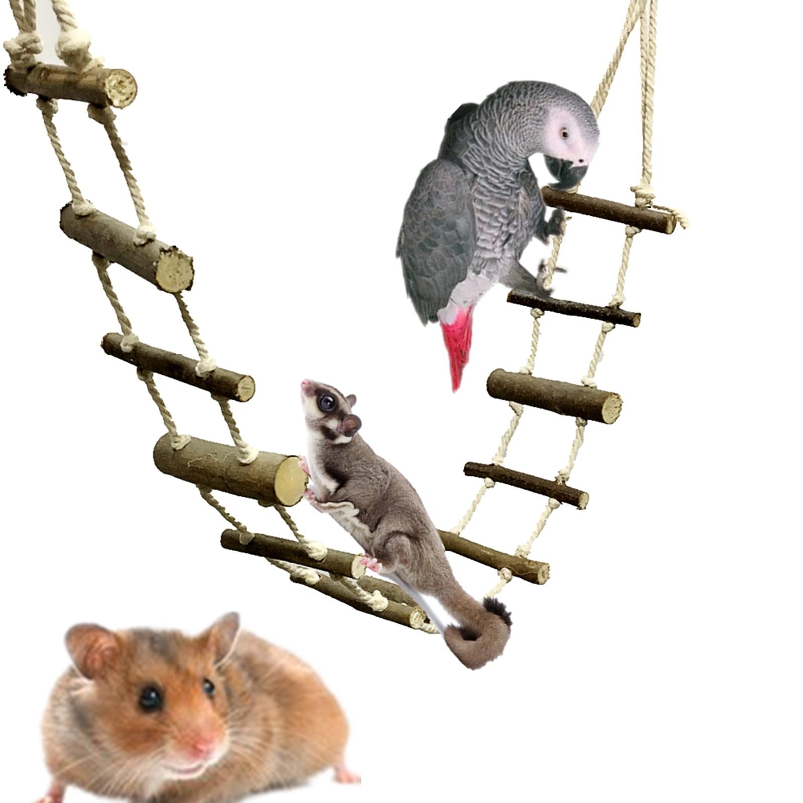 Flexible Parrot Hamster Climbing Ladder Chew Toy Cage Accessories Birds Hanging Bridge for Parrots Rodent Small Animals Guinea