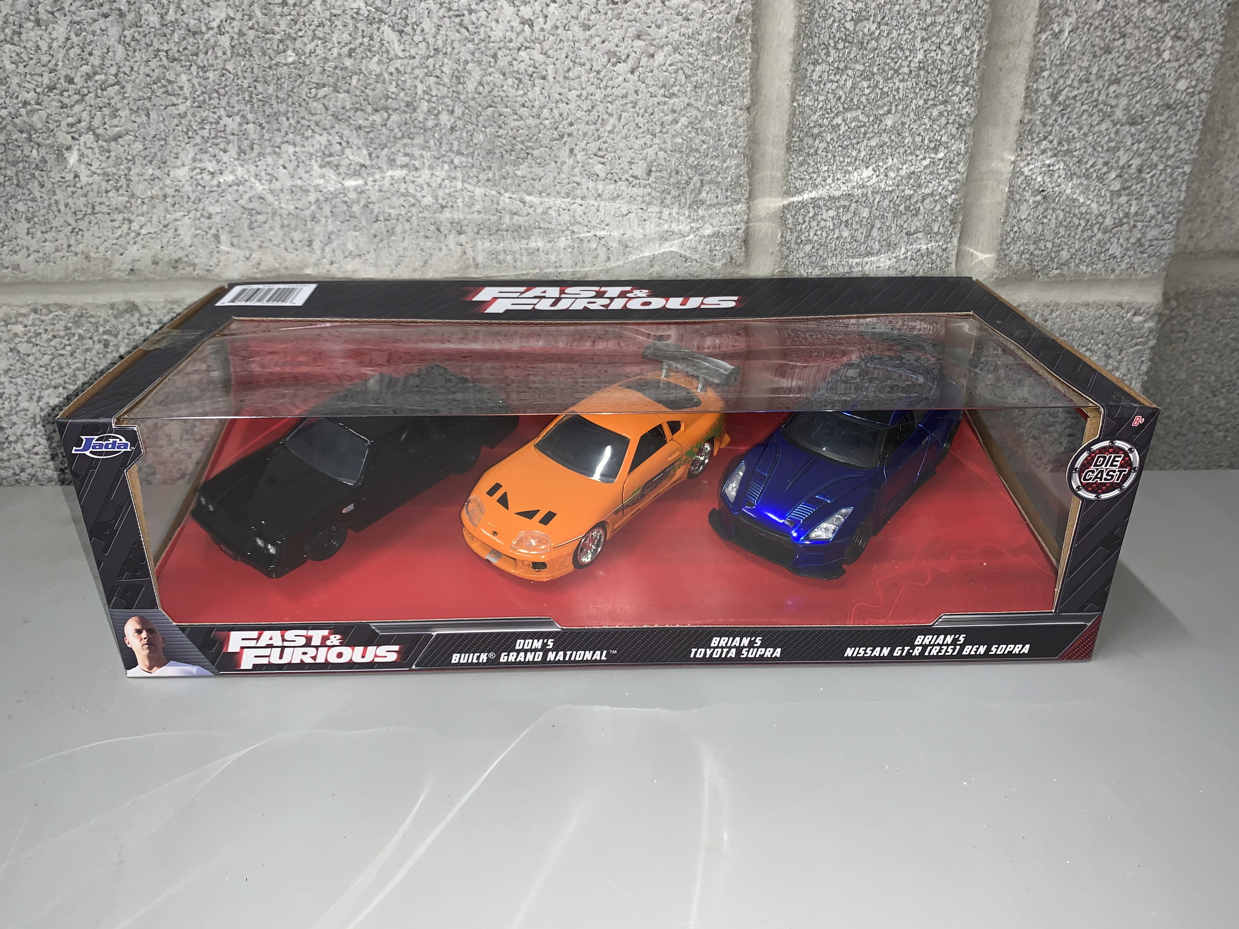 Fast and Furious Diecast 1/32 Buick Grand National Toyota Supra and Nissan GT-R R35