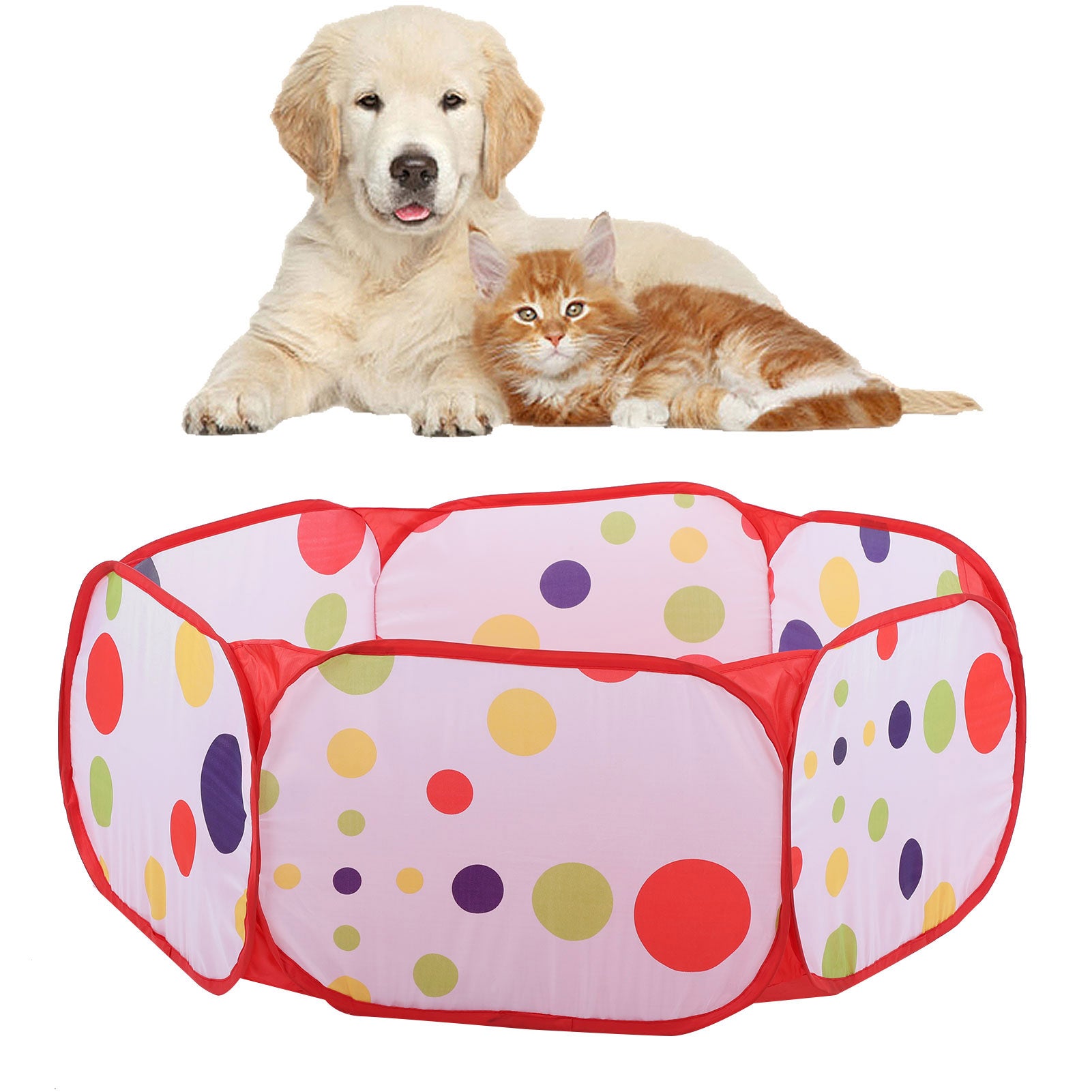 Dekaim Small Animal Cage Tent， Waterproof Foldable Pet Playpen