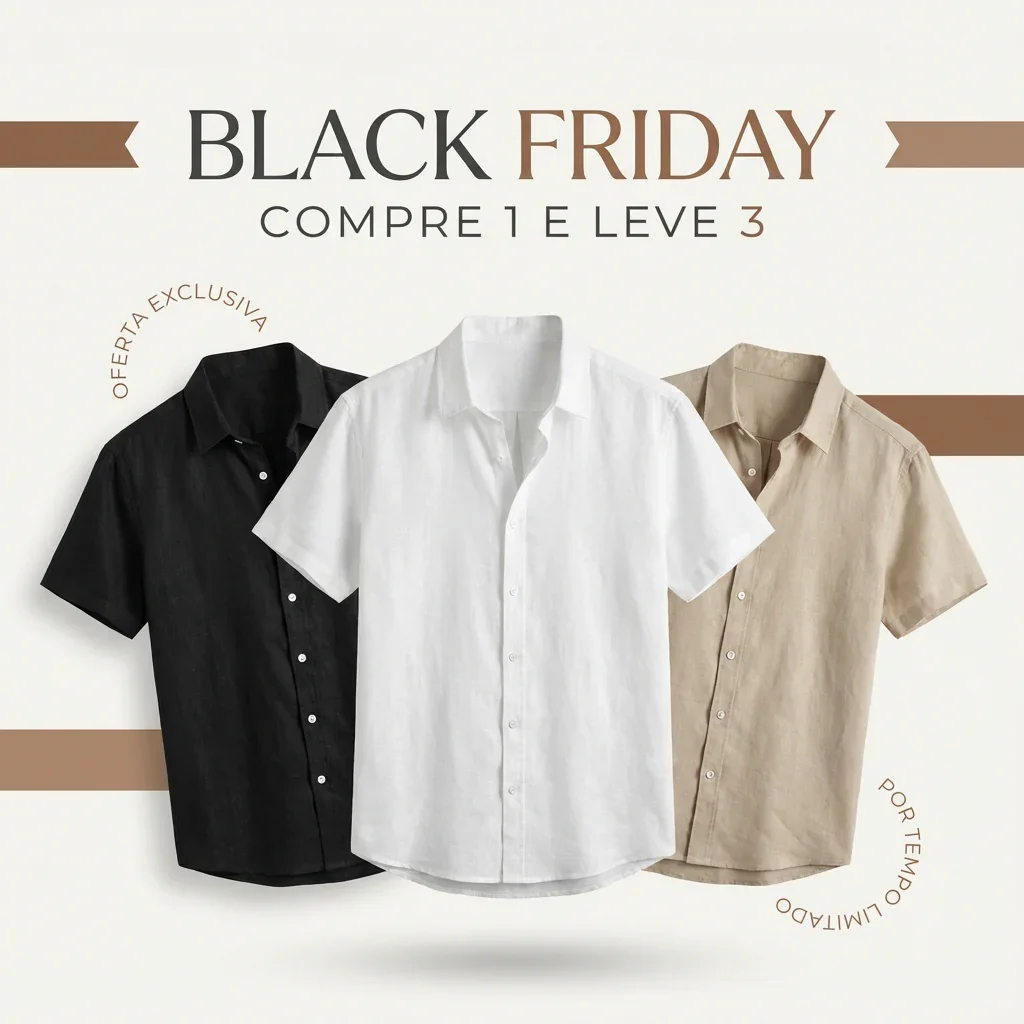 [COMPRE 1 E LEVE 3] Camisa Sospiro™ em Linho de Algodão Leve / Um Toque de Frescor e Minimalismo Premium!