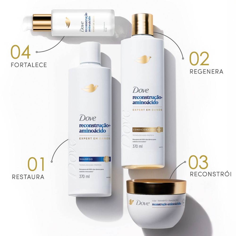 Mascara Capilar Dove 2 em 1 Reconstrucao + Aminoacido 500g