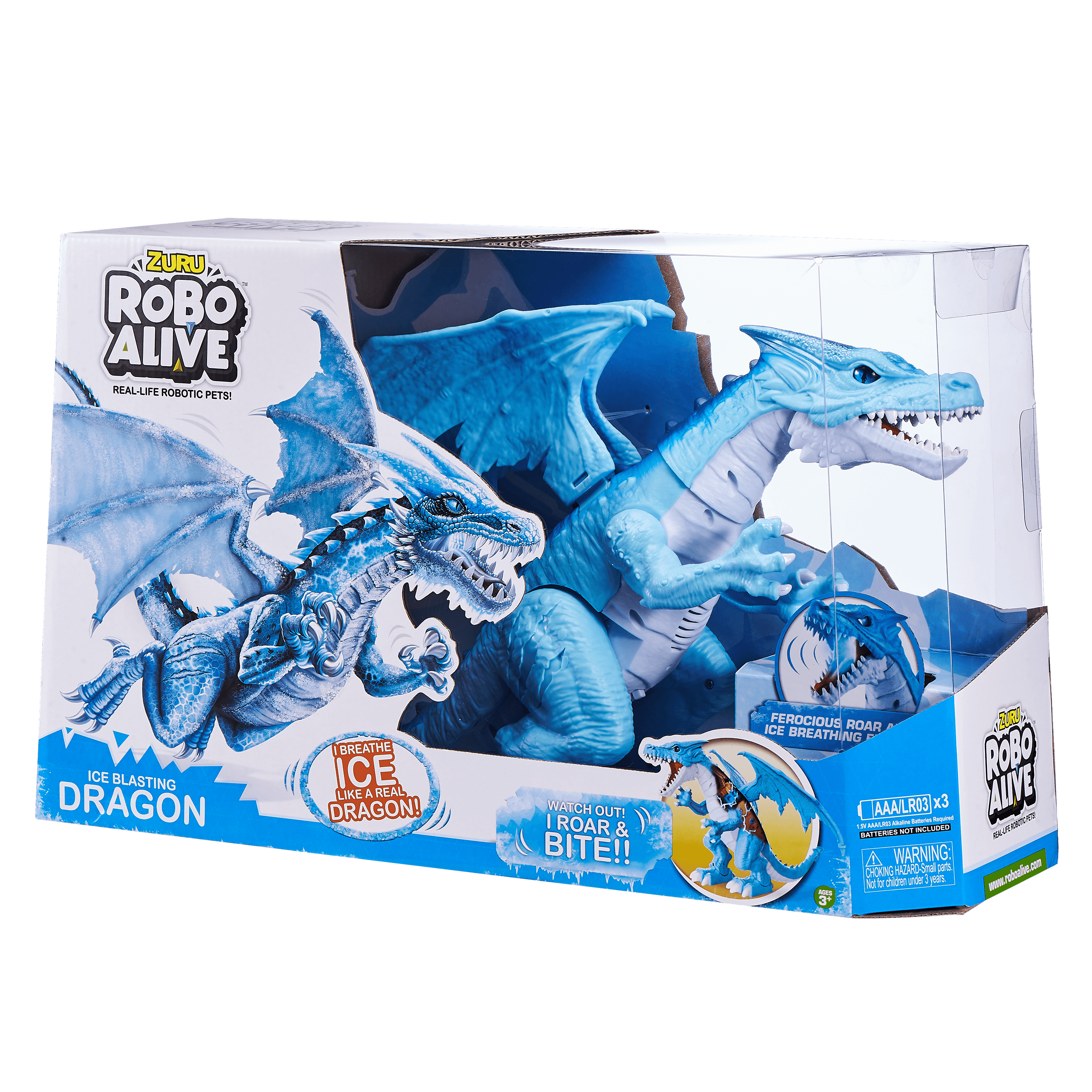 Robo Alive Roaring Ice Dragon Battery-Powered Robotic Toy by Zuru