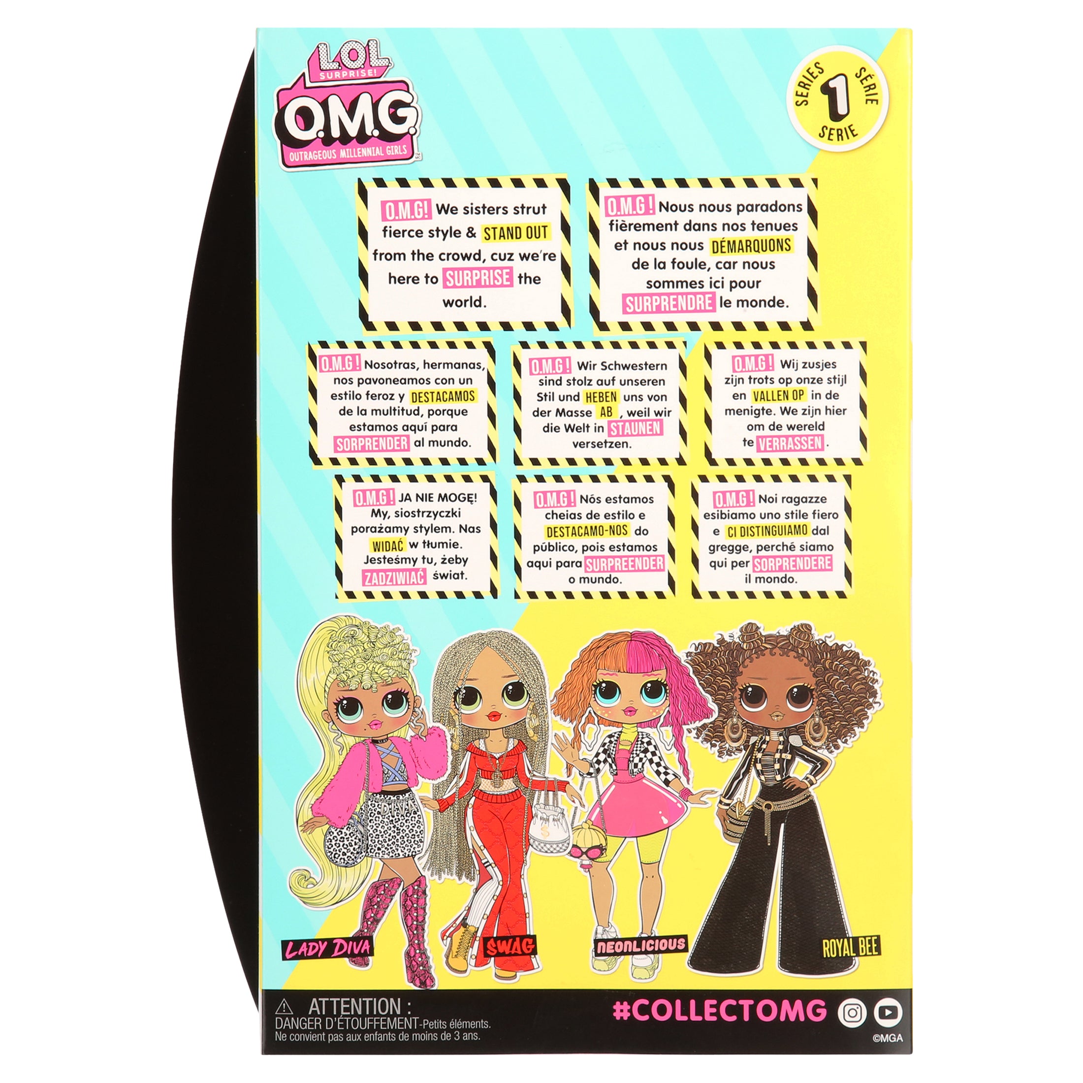 L.O.L Surprise! OMG Royal Bee Fashion Doll Playset, 6 Pieces