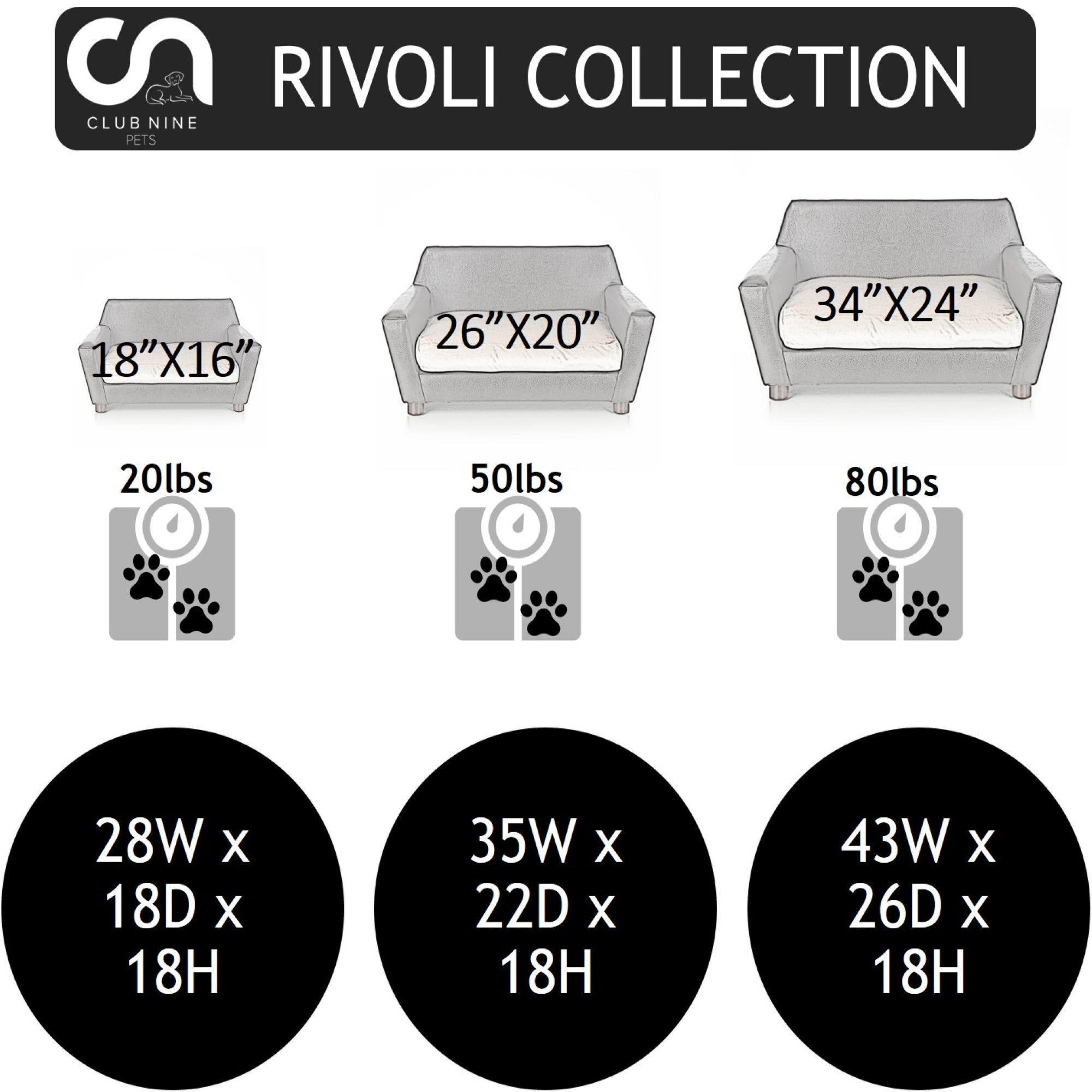 Club Nine Pets Rivoli Orthopedic Dog Bed， Large， Pink.